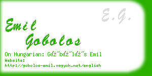 emil gobolos business card